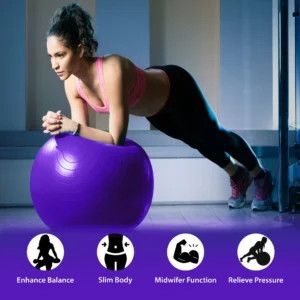 Extra Thick Yoga Ball Exercise Ball, 5 Sizes Gym Ball, Heavy Duty Ball